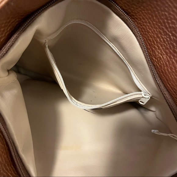 Max New York Copper Camel Croc Print Leather Asymmetrical Shoulder Crossbody Bag - Picture 6 of 10